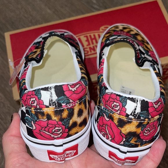 Vans Classic Slip-On (Rose & Animal Checkerboard) New ❤️ - Picture 10 of 15